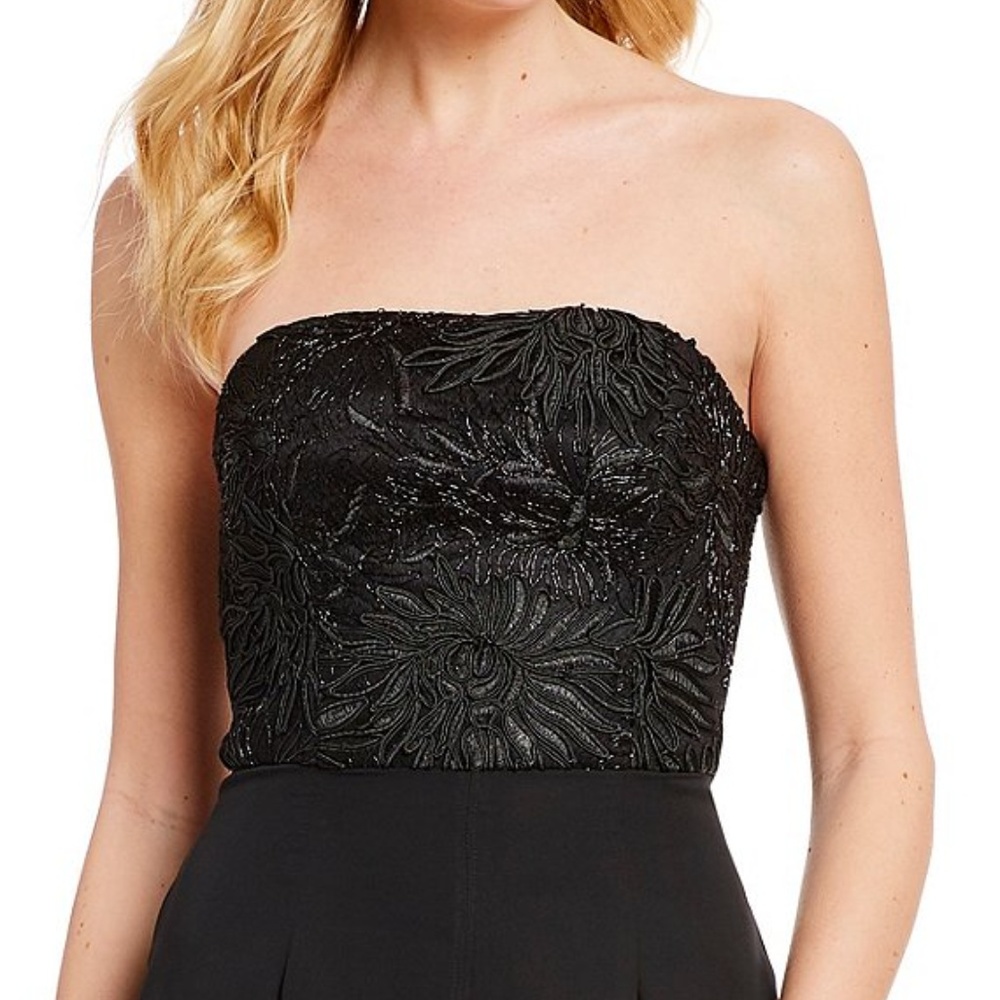 Adrianna Papell Soutache Crepe Embroidered Straple - Picture 3 of 6